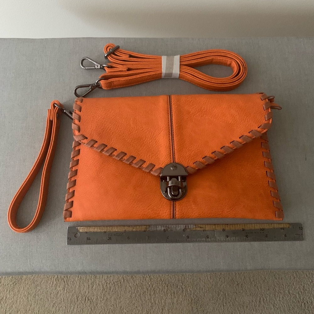Pocketbook with crossbody or hand strap